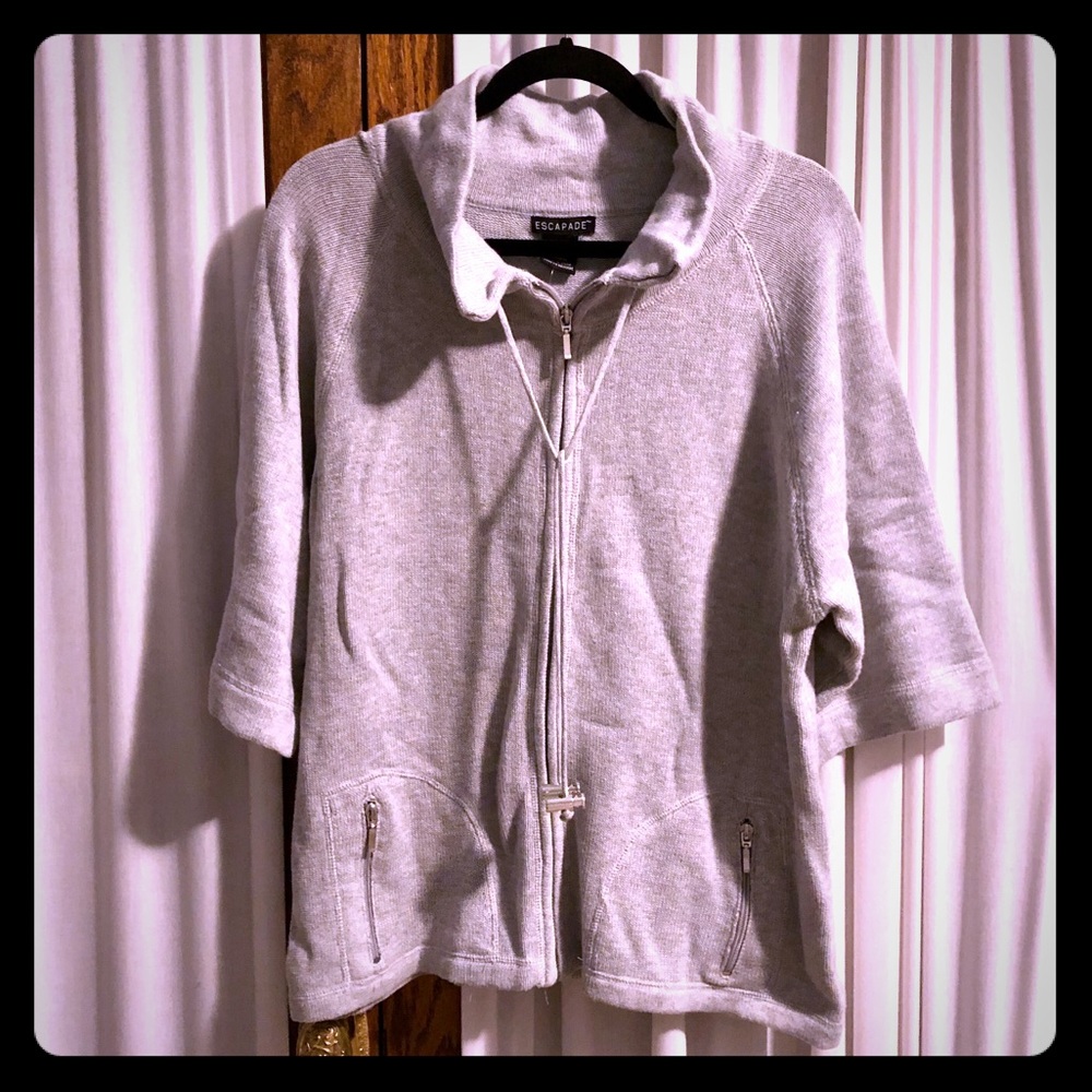 Escapade light grey cotton sweater